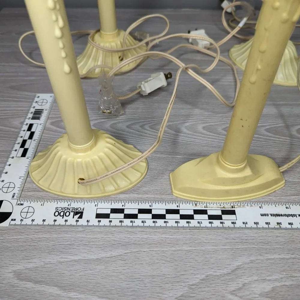 4 Vintage Holiday Electric Window Candle Lights